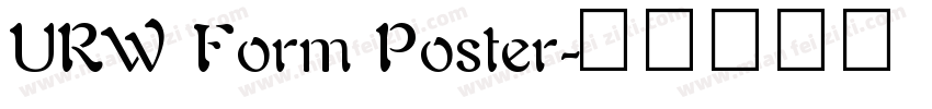 URW Form Poster字体转换